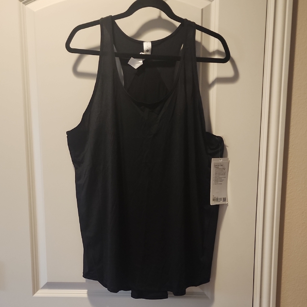Lululemon Black Pleated Essential Tank